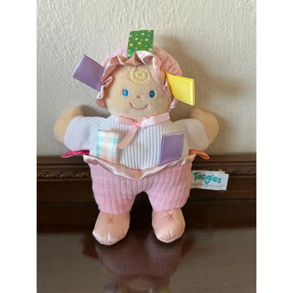 Mary Meyer Taggies Doll‎ Pink Plush Quilted Baby Toy Lovey